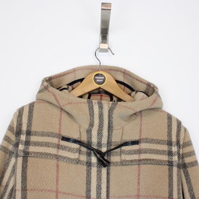 Burberry London Tan Brown Nova Check Wool Duffle Coat