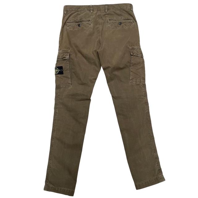 Stone Island AW 2015 Khaki Green Slim Fit Cargo Trousers