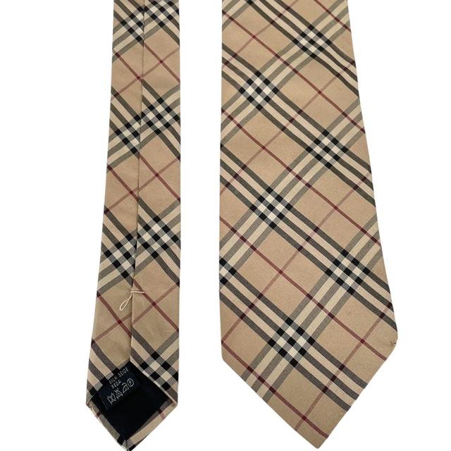 Burberry London Tan Nova Check Silk Tie