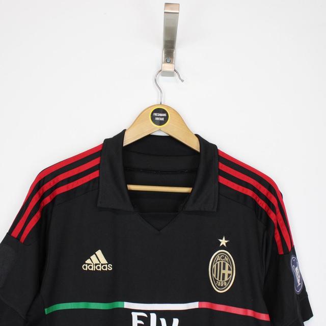 Adidas AC Milan 2011/12 Black and Red Third Short Sleeve Football Shirt