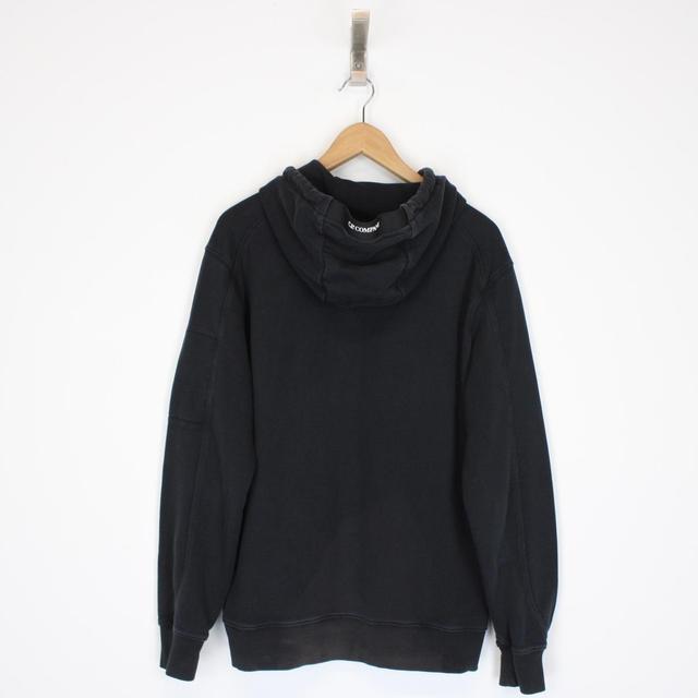 CP Company Black Cotton Goggle Hoodie Jumper