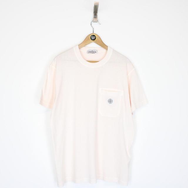 Stone Island SS 2022 Pale Pink Short Sleeve Pocket T-Shirt