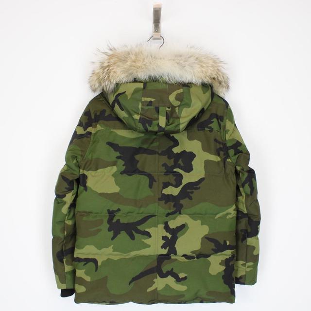 Canada Goose Camo Wyndham Parka Down Jacket with Fur Trim