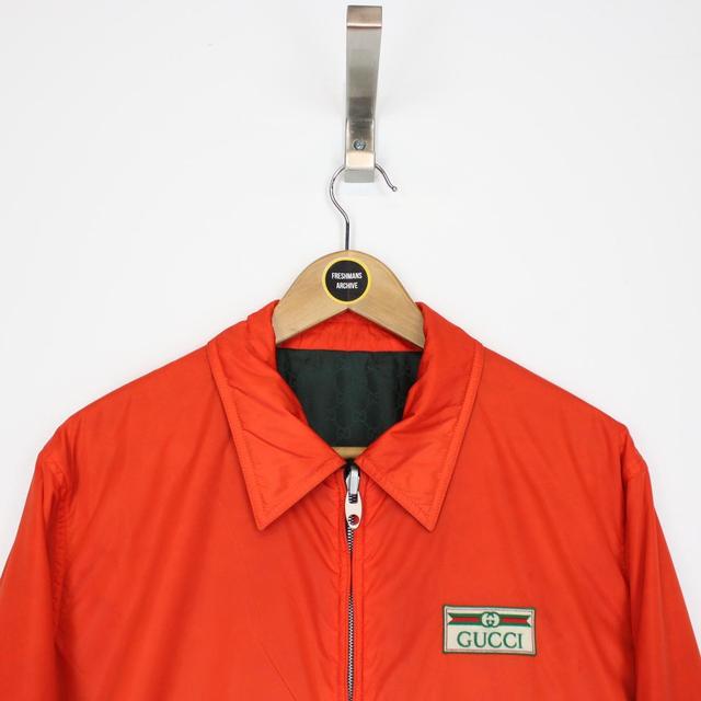 Gucci Green and Orange GG Monogram Reversible Nylon Jacket