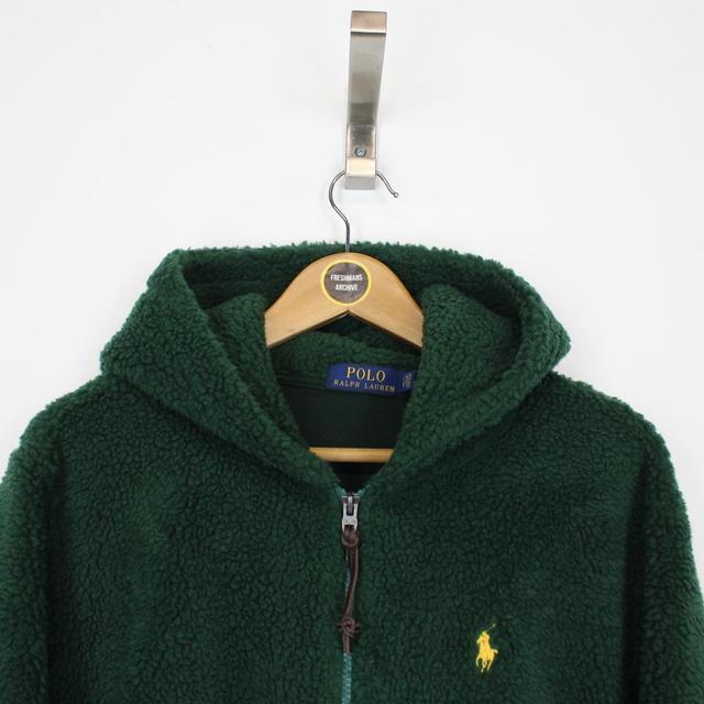 Polo Ralph Lauren Green and Yellow Sherpa Fleece Hoodie