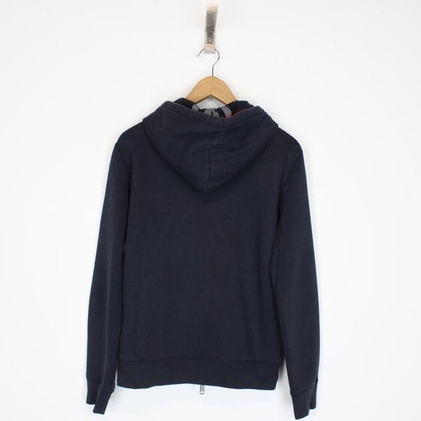 Burberry London Navy Blue Clarendon Full Zip Hoodie Jumper