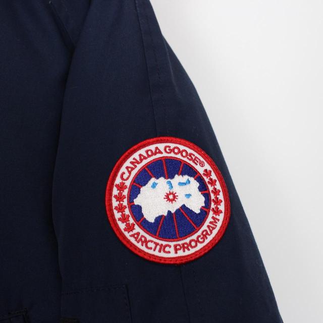 Canada Goose Navy Blue Chilliwack Bomber Down Jacket with Fur Trim