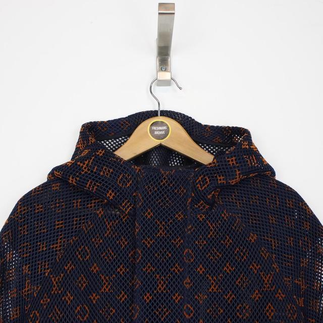 Louis Vuitton Navy Blue and Orange Gradient LV Monogram Mesh Jacket