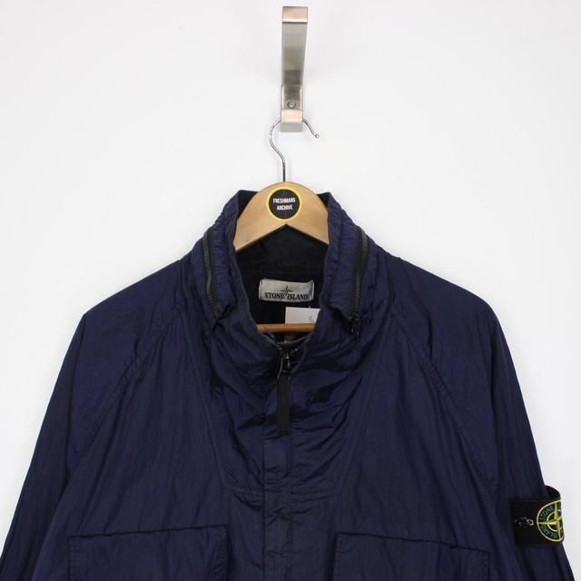 Stone Island SS 2016 Navy Blue Full Zip Nylon Metal Watro Jacket