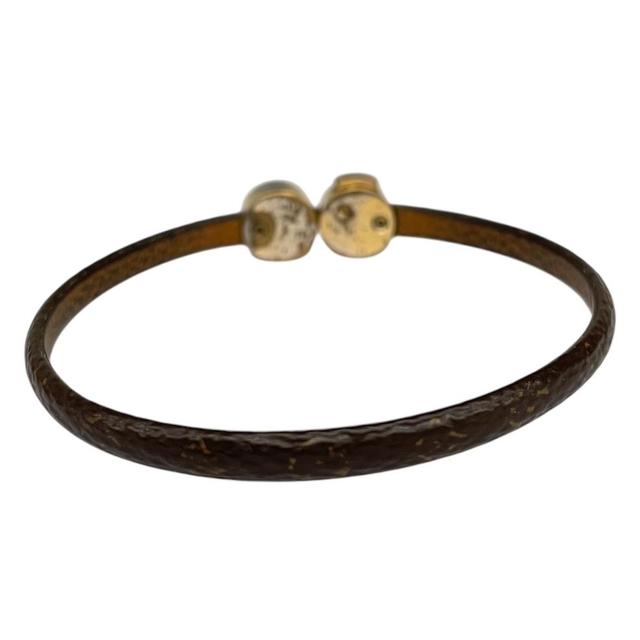 Louis Vuitton Brown and Gold Historic Mini Monogram Bracelet