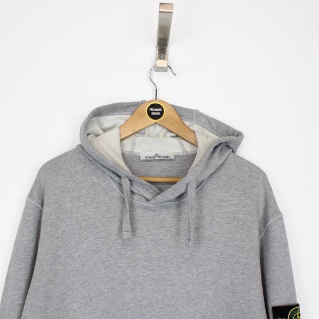 Stone Island SS 2022 Grey Cotton Hoodie Jumper