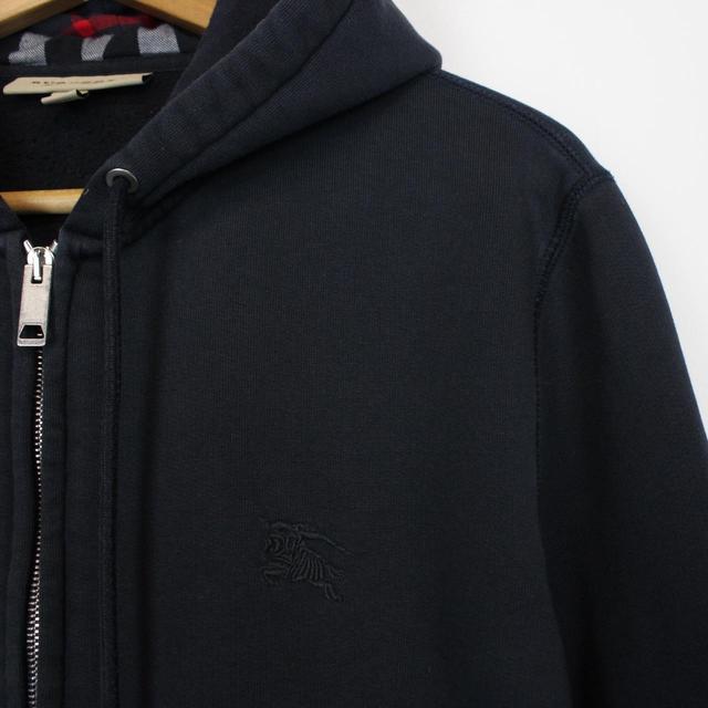 Burberry London Navy Blue Clarendon Full Zip Hoodie Jumper