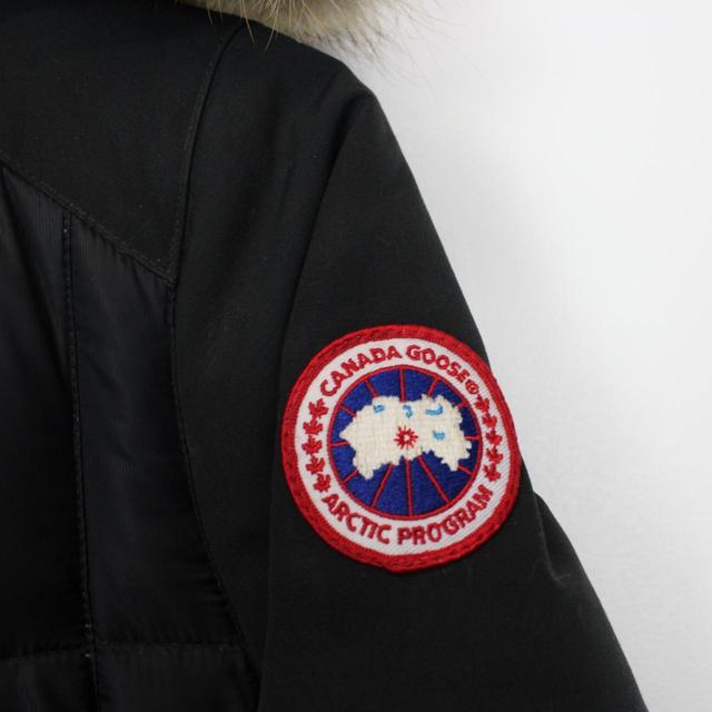 Canada Goose Black Beechwood Parka Down Coat with Fur Trim