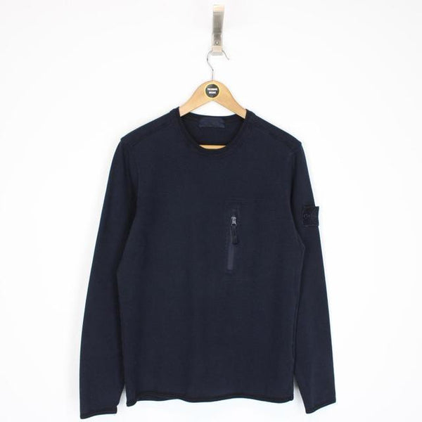 Stone Island Ghost AW 2017 Navy Blue Crew Neck Sweatshirt Jumper