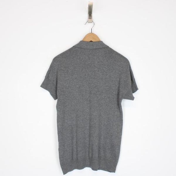 Armani Exchange Grey Short Sleeve Knitted Polo Shirt