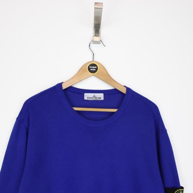 Stone Island AW 2023 Blue Cotton Sweatshirt Jumper