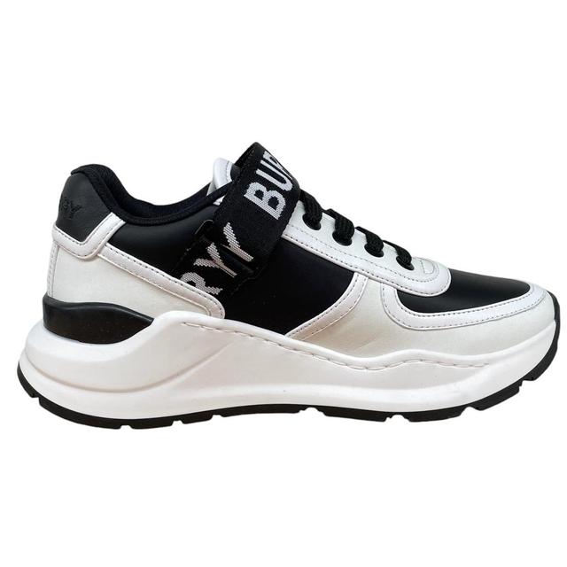 Burberry Ronnie Black and White Leather Trainers