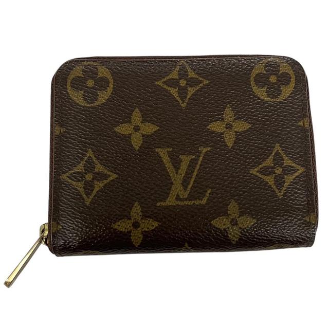 Louis Vuitton Brown and Beige LV Monogram Zippy Coin Purse