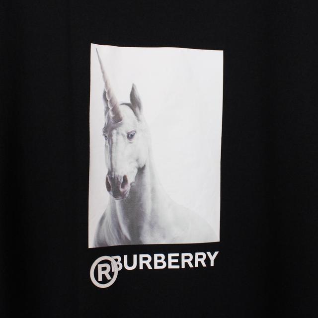 Burberry Black Unicorn Logo Short Sleeve T-Shirt