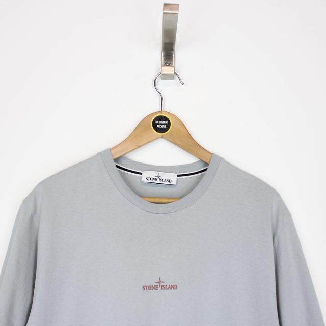 Stone Island AW 2021 Grey Short Sleeve Logo Print T-Shirt