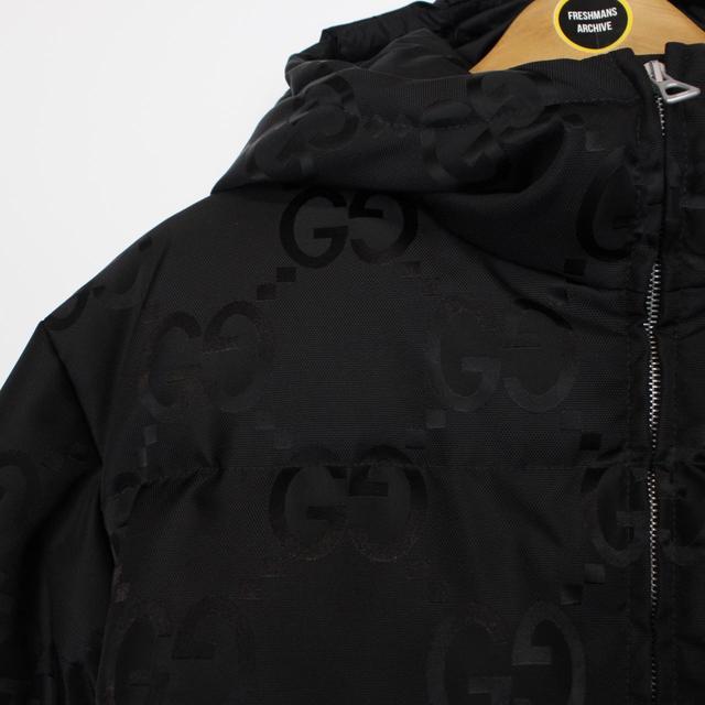 Gucci Black Jumbo GG Monogram Canvas Down Puffer Jacket