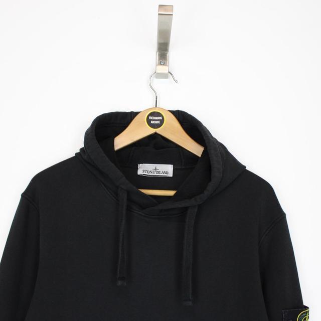 Stone Island AW 2023 Black Cotton Hoodie Jumper