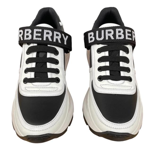 Burberry Ronnie Black and White Leather Trainers