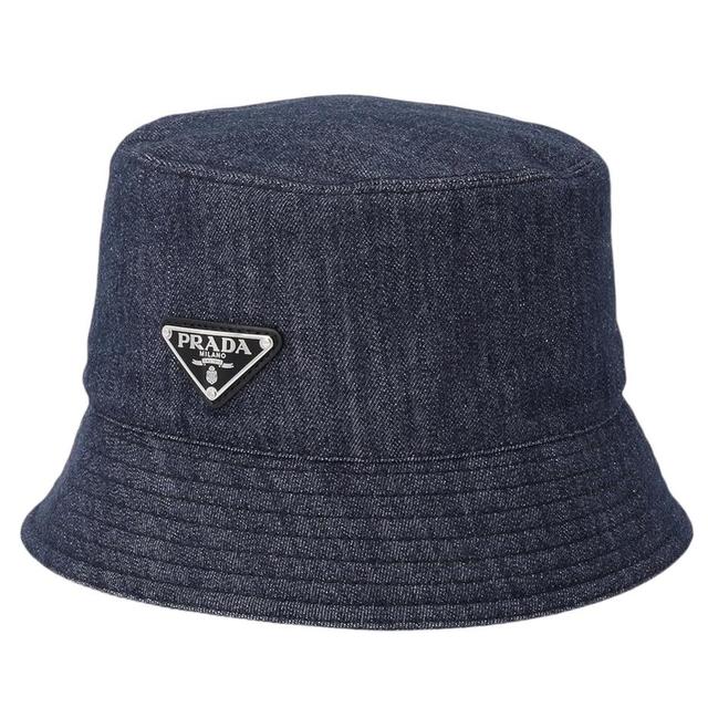 Prada Navy Blue Cotton Denim Bucket Hat