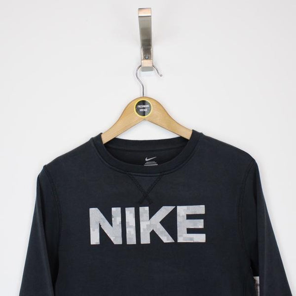 Vintage 00’s Nike Black Crew Neck Spellout Sweatshirt Jumper