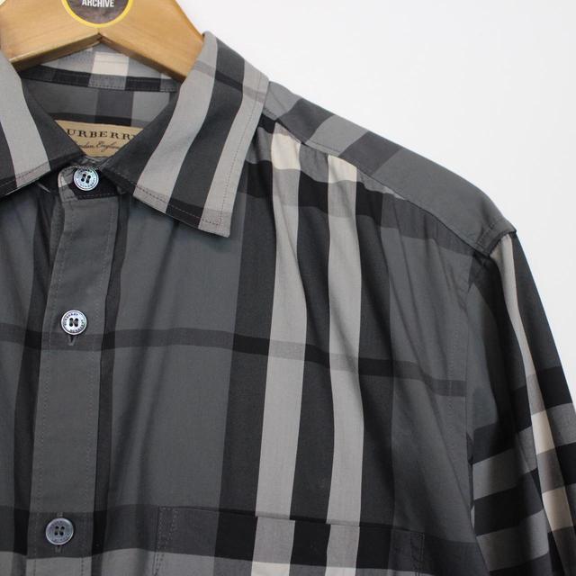 Burberry London Grey Nova Check Long Sleeve Cotton Shirt