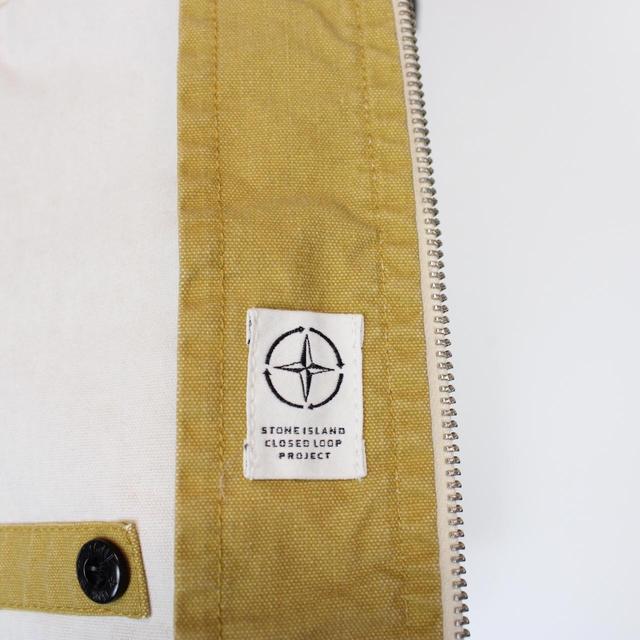 Stone Island AW 2024 Mustard Yellow Full Zip Panama Recycled Oxide Plating