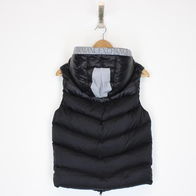 Armani Exchange Black Down Hooded Gilet / Bodywarmer