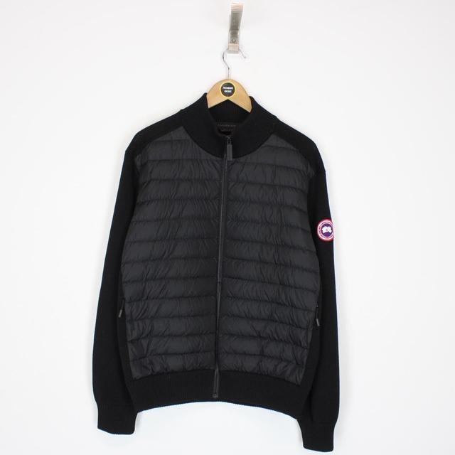 Canada Goose Black HyBridge Wool Knit Down Jacket