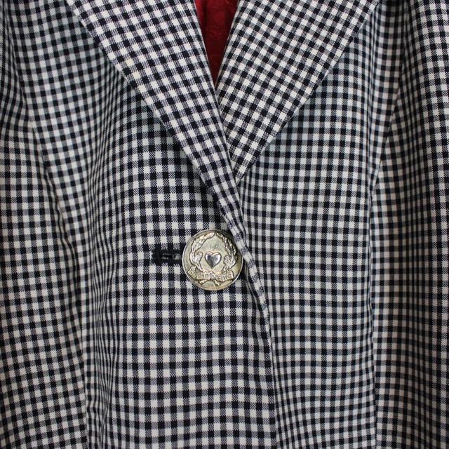 Vintage Moschino Cheap and Chic Black and White Checked Wool Blazer