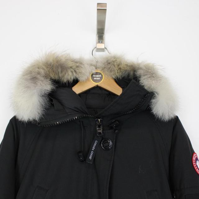 Canada Goose Black Chilliwack Bomber Down Jacket with Fur Trim