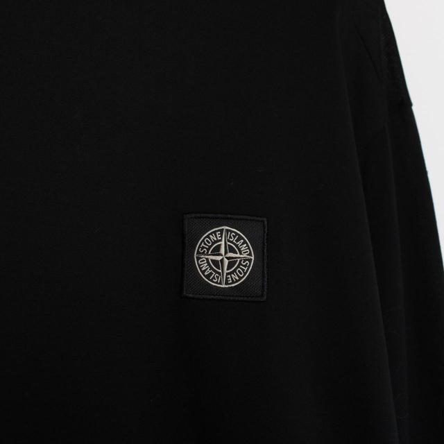 Stone Island SS 2019 Black Long Sleeve Compass Logo T-Shirt