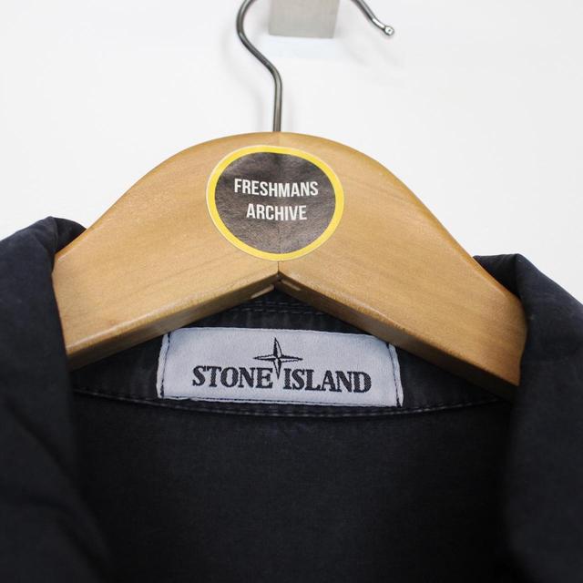 Stone Island AW 2021 Navy Blue Full Zip Overshirt Jacket