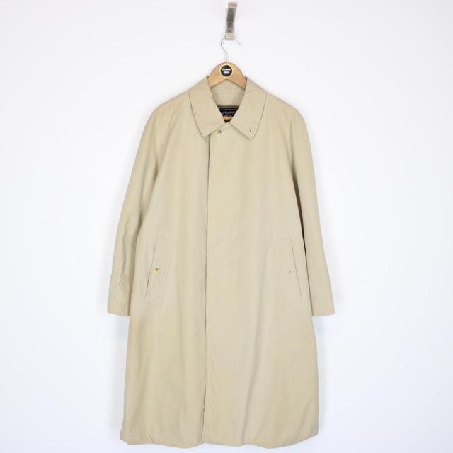 Vintage 90s Burberry Beige Nova Check Single Breasted Trench Coat