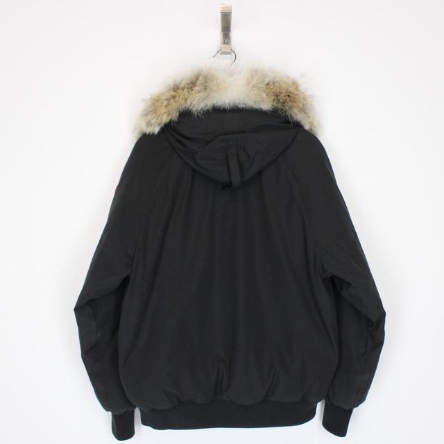 Canada Goose Black Chilliwack Bomber Down Jacket with Fur Trim