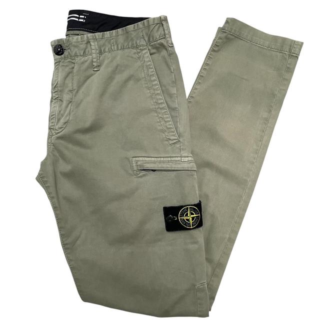 Stone Island SS 2019 Green Skinny Fit Cargo Trousers