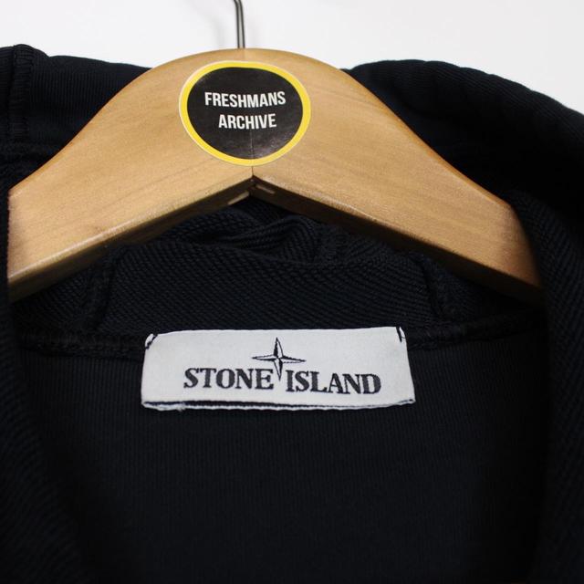 Stone Island SS 2022 Navy Blue Cotton Full Zip Hoodie Jumper