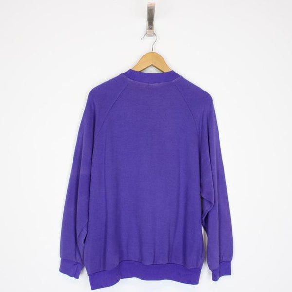 Vintage 90s Puma Purple Sweatshirt Jumper