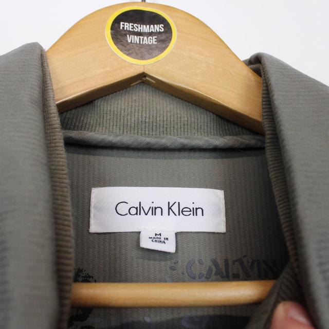 Calvin Klein Khaki Green Full Zip Overshirt Jacket