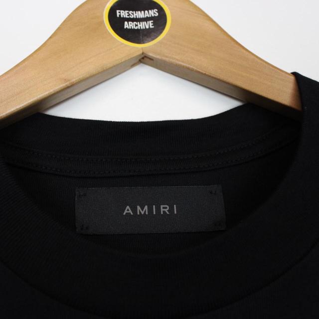 Amiri Smoke Print Black Short Sleeve Cotton T-Shirt