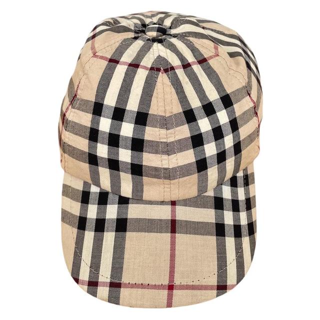 Vintage Burberry London Beige Nova Check Baseball Cap