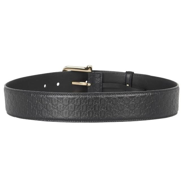 Gucci Black Microguccissima Monogram Leather Belt