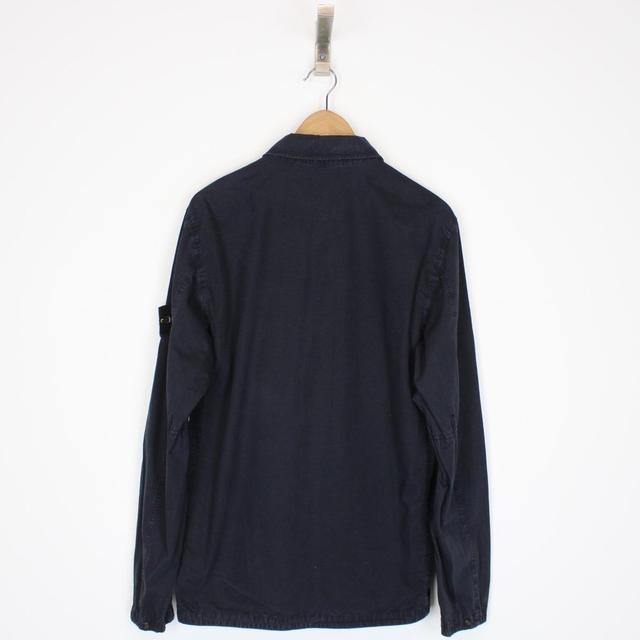 Stone Island AW 2021 Navy Blue Full Zip Overshirt Jacket