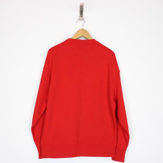 Tommy Hilfiger Jeans Red Cotton Sweatshirt Jumper