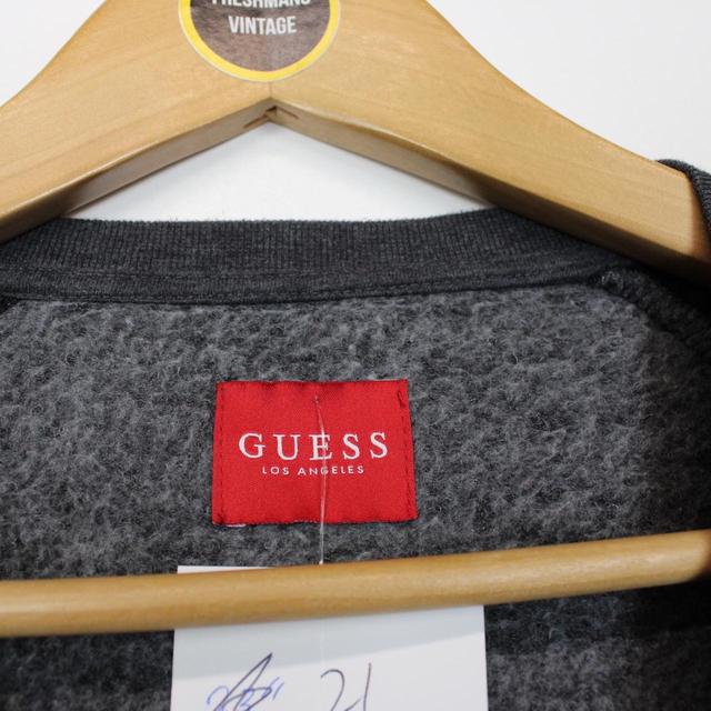 Guess Grey and Black Spellout Sweatshirt Jumper