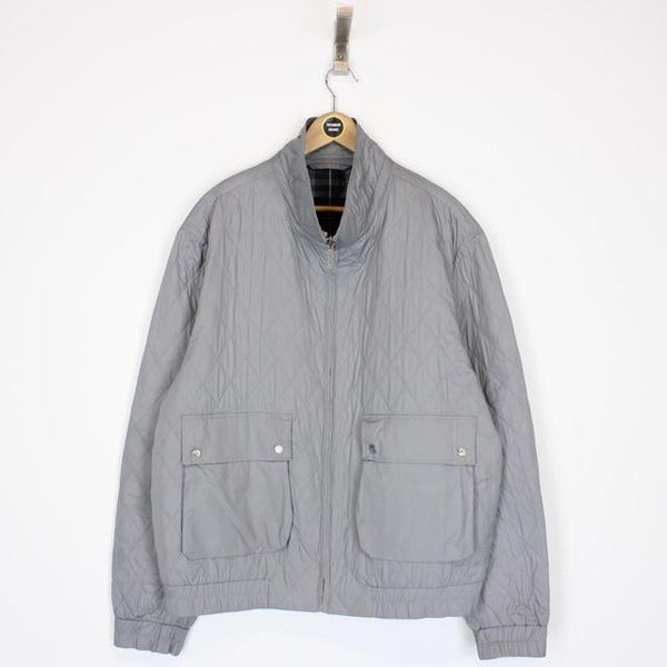 Burberry London Grey Nova Check Lined Quilted Jacket